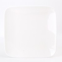 7 inch Plain White Excellent Quality Elegant Design Square Plates Dishes Ceramic Porcelain