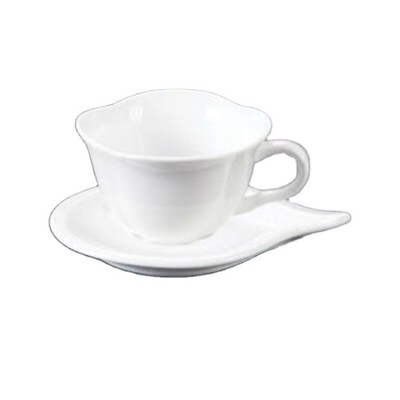 Custom Factory price white modern tea cup and saucer