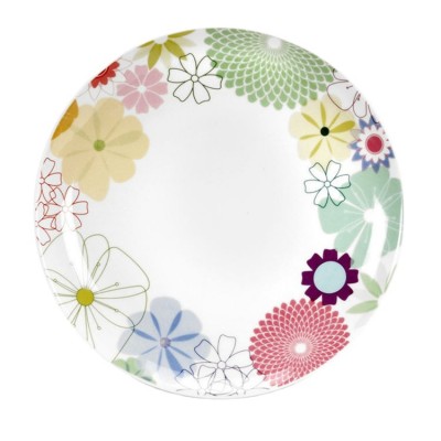 White porcelain flat ceramic pizza plate