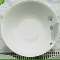 Hotel Restaurant cheap bulk white porcelain soup bowl salad bowl ceramic large bowl stock FQB16010