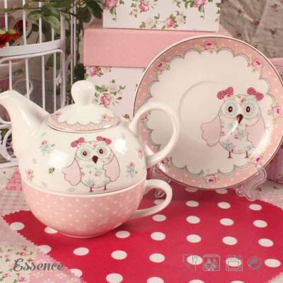 Hot sale best quality colorful cute ceramic teapot with infuser