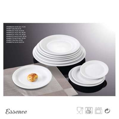 Wholesale cheap unglazed porcelain classic white ceramic plates