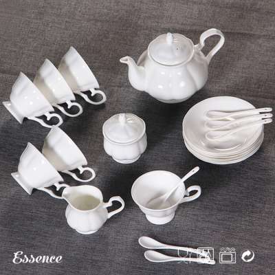 Elegant appearance bone china coffee cup plate set