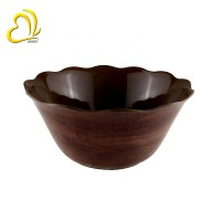 Wood Design Irregular Plastic Fruit Salad Bowl