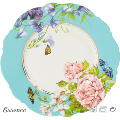 ceramic cooking plate in elegant blossom pattern fancy ceramic dinner plate on sale